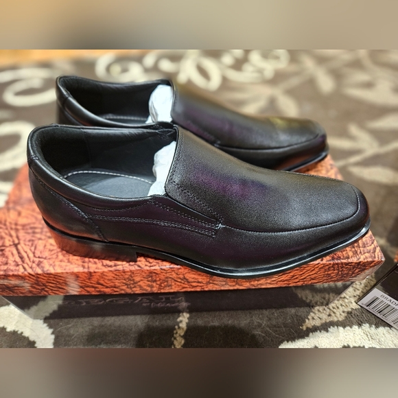 Black Men\'s Regal By Mirage Bradford Slip-On Leather Dress Shoes, Size 8, New main image 9